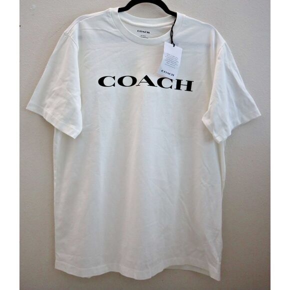 Coach C9693 Men's Sz Large Bright White Essential S/S T-Shirt - Picture 1 of 7